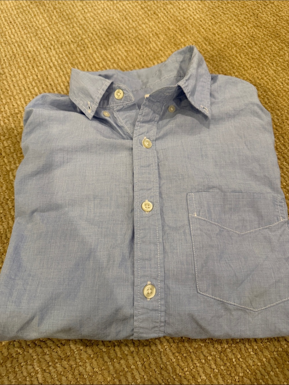 Sz S Gap Men's Light Blue Button-Up Shirt 100% Cotton
